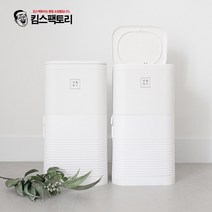 원터치 뚜껑 휴지통 16리터 이중덮개 탈취패치 비닐리필 사무실 쓰레기통, 생활백서 원터치 휴지통