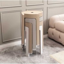 가정용 플라스틱 스툴 간이 의자 모듈 수납, 33cm  그레이