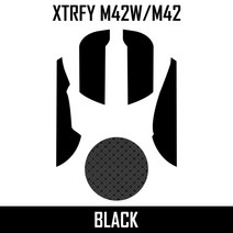 BTL Xtrfy m42 mz1 그립테이프 리자드 스킨 무선 유선 논슬립 스티커, M42 유무선 블랙