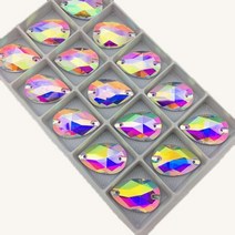모든 크기 눈물 방울 유리 모조 다이아몬드에 바느질 배 크리스탈 ab 색상 플랫 백 돌, 16x25mm 3pcs, 3개