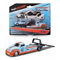 자전거트레일러 1:64 디자인 팀 홀러 1955 쉐보레 노매드 자동차 트레일러 1971 베가 모델 컬렉션 선물 장, 01 Ford GT