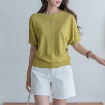 [나크21] (55~66) 가오리핏 반팔 니트 NK22-T-11