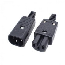 IEC320 C14 C15 AC PDU/UPS 유선 전원 콘센트 소켓 케이블 조립 설치 전기 패널 250V 10A, 01 Female and Male