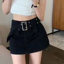 데님 스커트 스커트 하이웨이스트 스커트 힙 스커트 날씬해 보여요