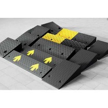 차량 경사로 오르막 패드 진입판 보도턱 고무 도로턱, 100x17x7cm