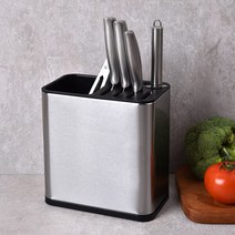 인블룸 스텐430 물빠짐 칼꽂이 조리도구통, 단품