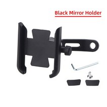 VESPA GTS250 GTS300 LXV50 Sprint Primavera 50 25 오토바이 액세서리 핸들 바 휴 전화 홀더 GPS 스탠드, 01 Black mirror holder