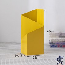 카페 모던 우산꽂이 정리대 특대형 철제 사각 편의점개업선물 인테리어 대용량 웰컴, 노란색