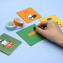 캐릭터편지세트 카드편지세트 생일 손 깔끔 감성 문구 노트 선물, 단일옵션