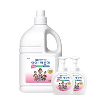 아이깨끗해 대용량 4L+펌프용기 490ml 2개 포함 거품형 핸드솝, 1세트