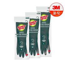 쓰리엠 고리형 다크그린 고무장갑, 대