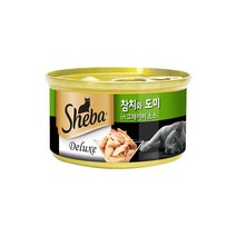 쉬바 고양이간식 캔, 참치와 도미85g, 24개