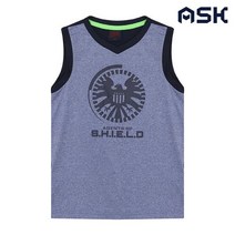 에스크 주니어 유니 브이넥 SHIELD 싱글스판 티