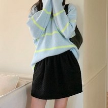 디작소 여성 카이츄 밴딩 부클 미니 스커트 치마