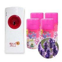 산도깨비 자동분사 방향제 향기속으로 센서형 1개 + 라벤더향 290ml 4개