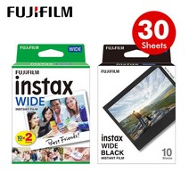 fujifilm instax 와이드 필름 인스턴트 화이트 엣지 for fuji 카메라 100 200 210 300 500af lomography wide link wide, 조합 30매