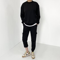 데일트 여자 맨투맨 카고 조거팬츠 트레이닝복 세트