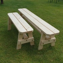 파인힐 야외 벤치 의자 야외용 공원 카페 정원 나무의자, 무도장, 3인용(1800mm)