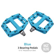 MZYRH-초경량 씰 베어링 자전거 페달 사이클링 나일론 로드 bmx Mtb 페달 플랫 플랫폼 자전거 부품 액세서리, MZ926 Blue