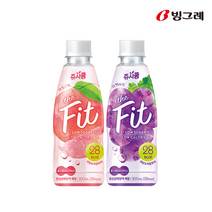 빙그레 쥬시쿨 더 핏 300ml X 12개입(복숭아 포도 택), 쥬시쿨 더 핏 포도 12개