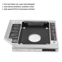 하드 드라이브 캐디 트레이 SATA-SATA 2 세대 HDD SSD 인클로저 노트북용 우수한 열 분산, 한개옵션0