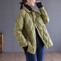 얇은셔츠 여성용 퀄팅 경량 패딩점퍼 하늘비즈 C11 N840Z799