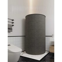 욕실 샤워 커튼 방수 벽걸이 아코디언 접이식 원형, 상세 페이지 참고, 반경 100cmx높이 200cm 부채형 그레이