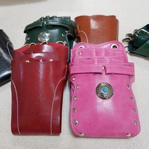 미용 가위집 가위가방 가위케이스 바리깡 가방 헤어 디자이너 크로스백 고급 가죽 케이스, A타입-핑크