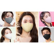 에이트슈가프리미엄 새부리형컬러마스크KF94 보건용 마스크 50매입 대형 국내생산 초경량소재와 고효율필터로제작, 그레이