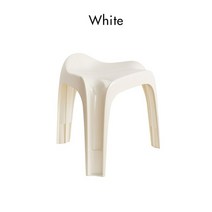 북유럽 모던 클래식 플라스틱 ABS 레진 낮은 스택 신발 교체 의자 침대 옆 탁자, white