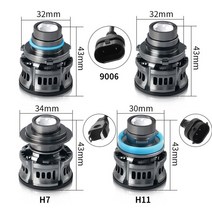라이트자동차 레이저 H8 H11 h7 HB4 9006 LED 전구 프로젝트 렌즈 헤드 라이트 안개등 12V 운전 러닝 램프, 03 H7, 02 White
