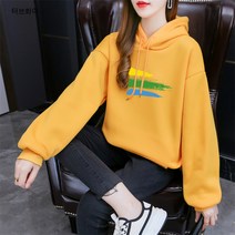 뉴가을 크로스오버 가을 맨투맨 여성 얇은 프린트 후드 상의 캐주얼 빅사이즈 여성 코트