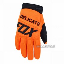 Delicate Fox-모토크로스 레이싱 장갑 MTB MX BMX 산악 자전거 사이클링 오토바이 모토 남자 ATV UTV Luvas, L, 오렌지