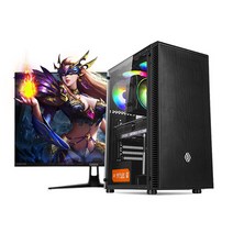 윤텍 조립PC 풀세트 업무용 게이밍 컴퓨터 본체 윈도우10 배그 로스트아크 롤 디아블로3 12세대, 모니터포함, 02.업무풀세트02 윤텍OA-02