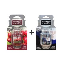양키캔들 차량용 방향제 카자 얼티메이트 1+1 차량용방향제, 2개입, 1세트, 블랙체리+바하마브리즈