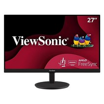 ViewSonic 뷰소닉 VA2447-MH 24인치 풀 HD 1080p 모니터(초박형 베젤 포함) AMD 프리 싱크 75Hz 아이 케어 및 HDMI 가정용 사무실용 VGA 입력 블, 27-Inch Ergonomic