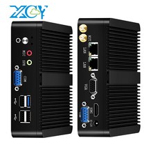 XCY-팬리스 미니 PC 인텔 셀러론 J1900 쿼드코어 2.0GHz 2x IoT 산업용, Intel Celeron J1800, NO RAM NO SSD NoWiFi, 4G RAM 128G SSD WiFi