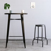 마켓비 600 빈티지바테이블 SM-B1101-60 빈티지테이블 간이테이블 카페테이블 티테이블, 건메탈