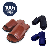 레자거실화 100개(1박스) 실내화 슬리퍼 사무실 병원 인쇄가능 분양사무실, 자주(100p)