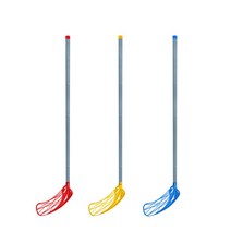 플로어볼 스틱 세트하키 연습 슛팅 훈련 네트 교구 채 소프트 가방 골대 경기용, 왼손잡이, 95cm 블루