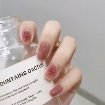 잇템샵 셀프 네일아트 네일팁 붙이는네일 셀프네일 인조손톱, 1개, A113_은은딥와인