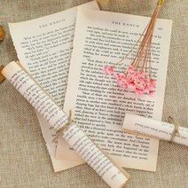 [스튜디오201] 영어용지 빈티지 영문 페이퍼 (4장) 촬영 소품, 빈티지 영어용지 4장