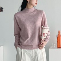 뜨개진 여성용 캐시미어 캐시 센트 반폴라 니트