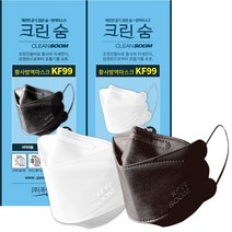 [퓨어텍-직영] 크린숨 보건용마스크 KF99 N99 대형 25매 황사 초미세먼지 차단 방역 100% 국산원자재 국내생산 공장직영, 블랙, 70매