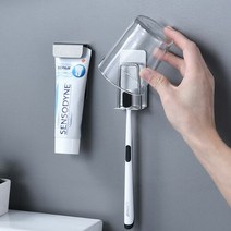 RT 스텐 면도기 컵 칫솔 꽂이 거치대 칫솔통 욕실수납, 색상:실버, 단품