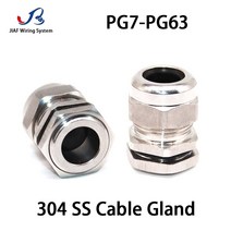 케이블글랜드 1pcs 방수 케이블 글 랜드 304 스테인레스 스틸 글 랜드 ip68 pg7 m12 금속 조인트 pg13.5 m20 1.5 케이블 고정 씰 조인트, 2-4mm용 m8x1