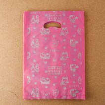 100p 양장 비닐봉투(핑크)(22X31cm) 소형 비닐봉지
