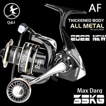 Q & L 2022 뉴 AF 바다 모든 금속 방적 낚시 릴 낚시 릴 바다 13 + 1BB CNC 낚시 릴 25kg 최대 드래그, 04 5000의 시리즈