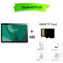 태블릿pc왕 새로운 10.1 인치 옥타 코어 4G 전화 통화 태블릿 안드로이드 9.0 듀얼 LTE SIM 카드 구글 플레이 와이파이 블루투스 GPS Pc 10, [03] tab add 64GB TF, [05] 금, 금