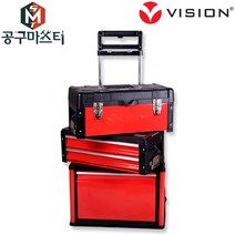 공구마스터/비전 VISION/이동식 공구함/빨강/4단 서랍